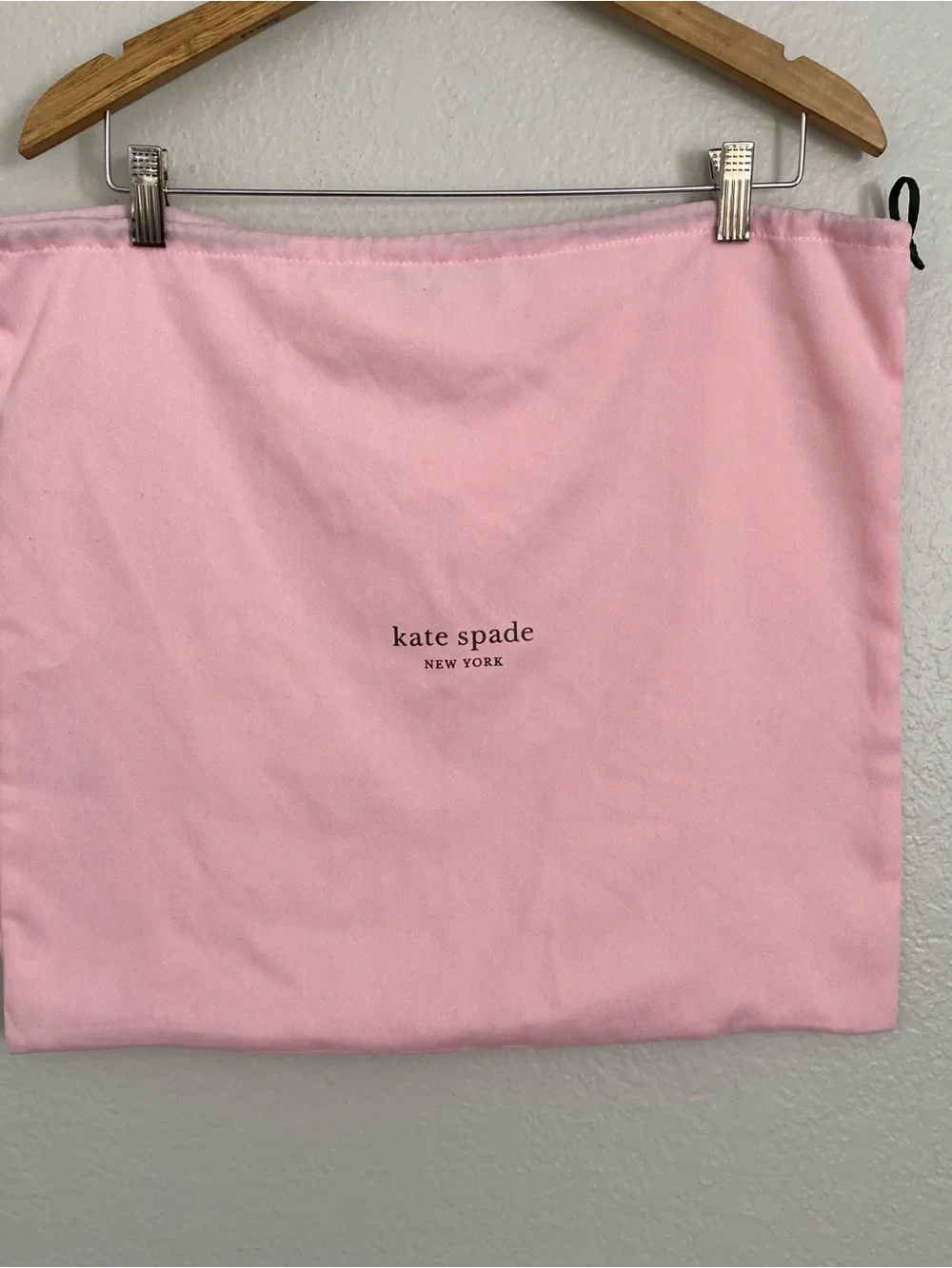 Kate Spade Dust Bag Pink Green Letters Drawstring 19”X 17” Handbags Shoes Travel
